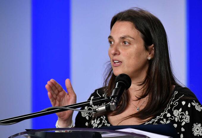 La renunciada ministra colombiana Karen Abudinen