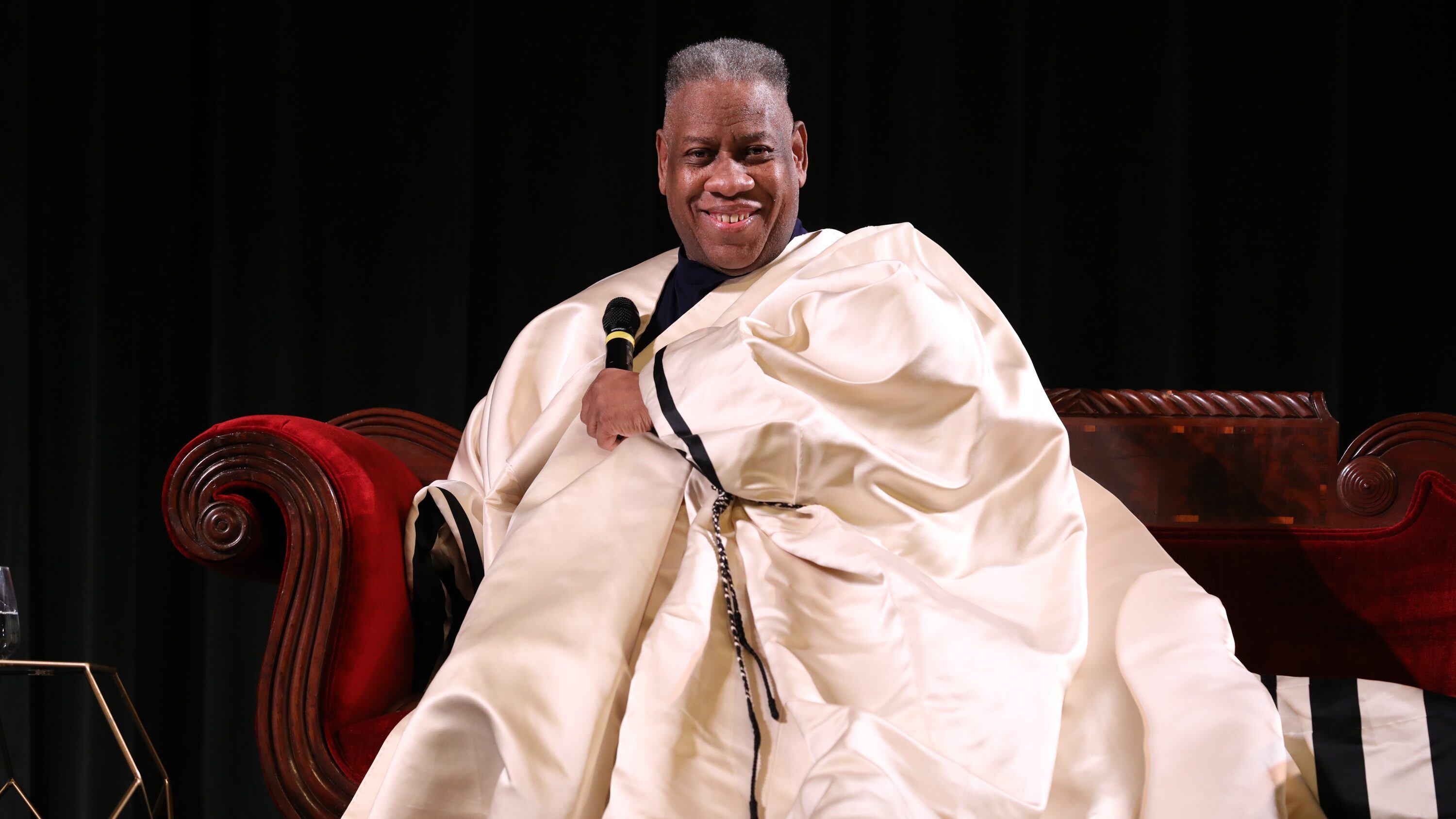SAVANNAH, GA - NOVEMBER 02:  Andre Leon Talley speaks during 'The Gospel According to Andr' Q&amp;A during the 21st SCAD Savannah Film Festival on November 2, 2018 in Savannah, Georgia.  (Photo by Cindy Ord/Getty Images for SCAD)