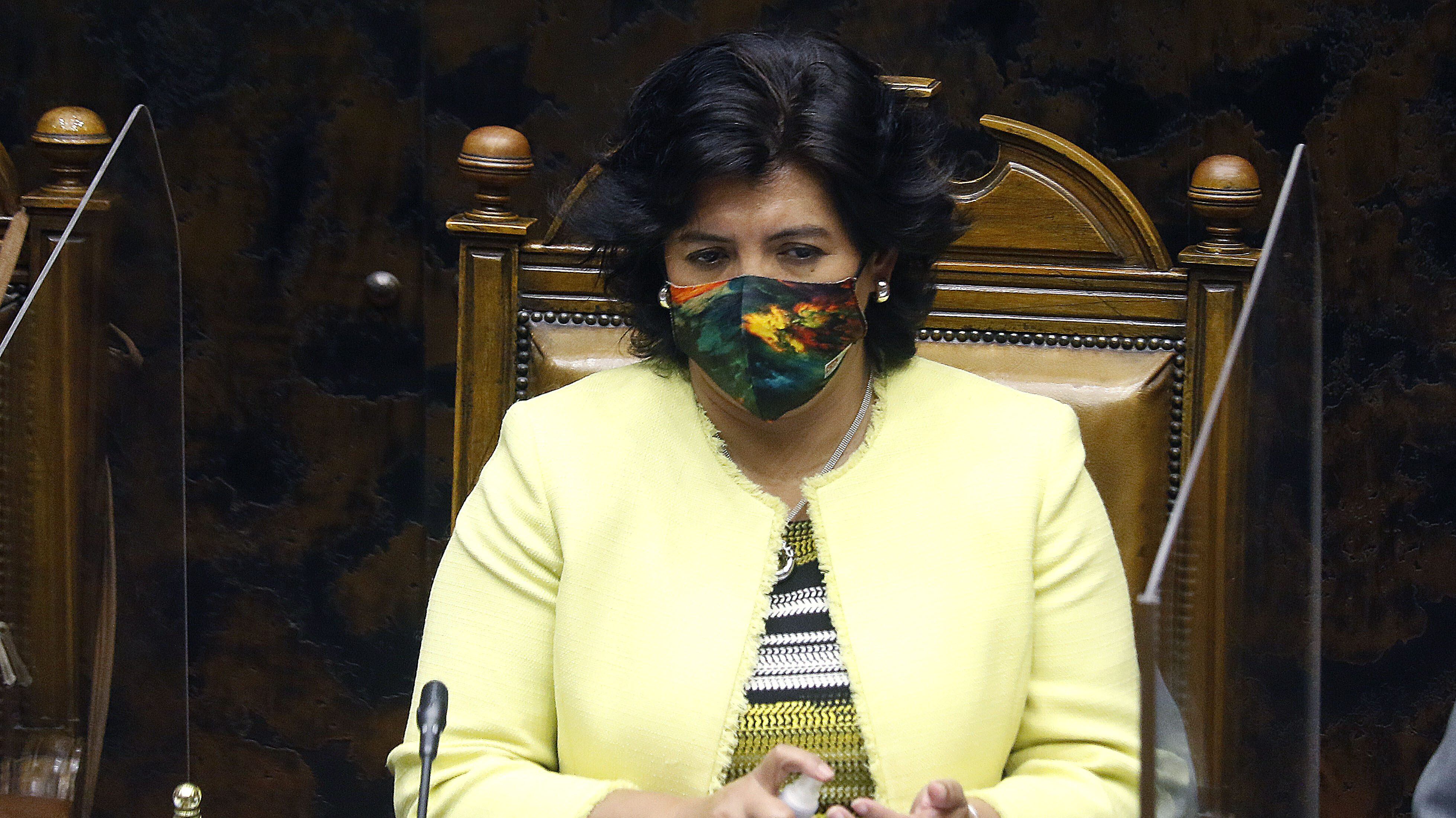 18 DE MAYO DE 2021/VALPARAISOLa senadora Yasna Provoste, durante la sesión del Senado.
FOTO: LEONARDO RUBILAR CHANDIA/AGENCIAUNO