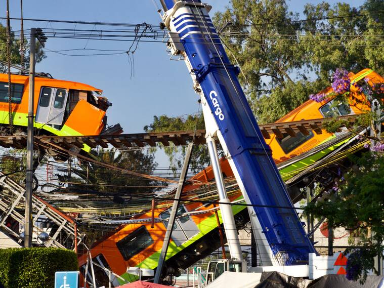 La caída de un tren de la Línea 12 del metro de Ciudad de México
