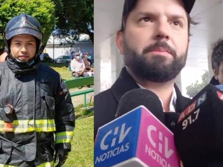 «Nos vamos a poner en contacto»: Presidente Boric adelanta apoyo para familia de bombero mártir en Cañete