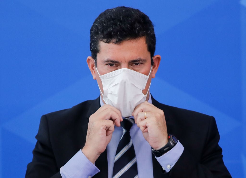 El aún ministro de justicia brasilero Sergio Moro