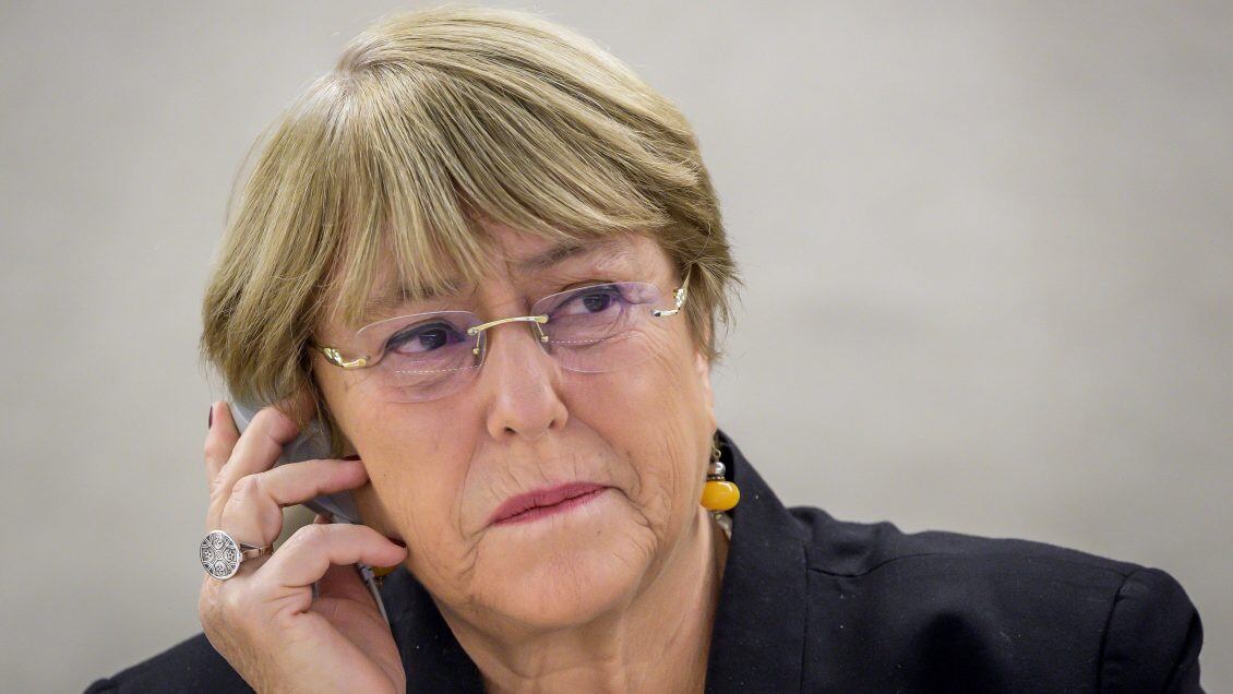 UN Human Rights High Commissioner Michelle Bachelet attends the opening of a United Nations Human right council on September 9, 2019 in Geneva. (Photo by FABRICE COFFRINI / AFP)        (Photo credit should read FABRICE COFFRINI/AFP via Getty Images)