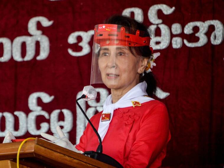La mandataria electa de Myanmar Aung San Suu Kyi en 2020
