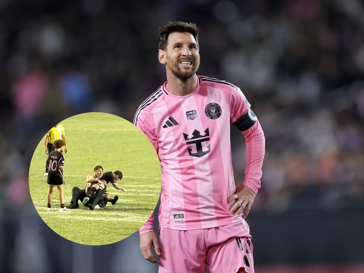 ¿Dónde estaba el guardaespaldas? Hinchas invaden el campo de juego y derriban a Lionel Messi