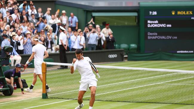 Novak Djokovic clasificó a la final de Wimbledon e irá por su titulo 20 de Grand Slam