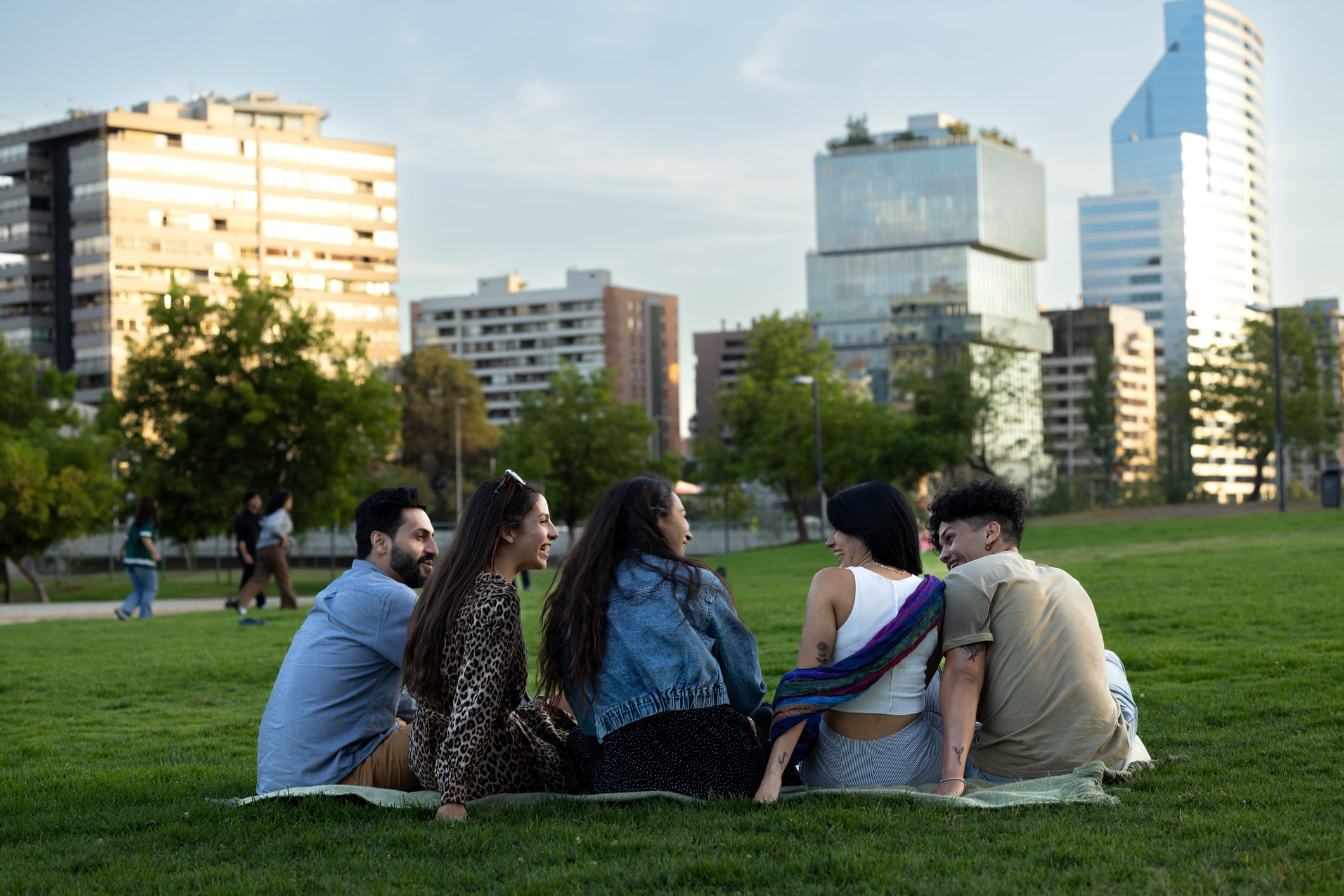 Grupo de amigos en Santiago de Chile.