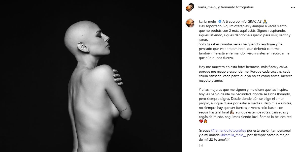 Captura de Instagram @karla_melo_