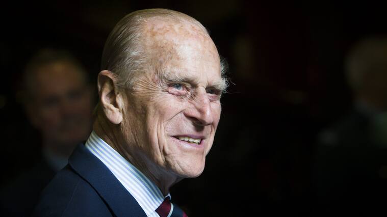 EDINBURGH, UNITED KINGDOM - JULY 04: Prince Philip, Duke of Edinburgh smiles during a visit to the headquarters of the Royal Auxiliary Air Force's (RAuxAF) 603 Squadron on July 4, 2015 in Edinburgh, Scotland. (Photo by Danny Lawson - WPA Pool/Getty Images)