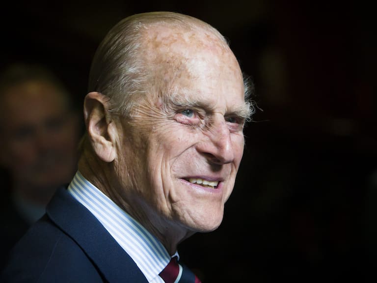 EDINBURGH, UNITED KINGDOM - JULY 04: Prince Philip, Duke of Edinburgh smiles during a visit to the headquarters of the Royal Auxiliary Air Force&#039;s (RAuxAF) 603 Squadron on July 4, 2015 in Edinburgh, Scotland. (Photo by Danny Lawson - WPA Pool/Getty Images)