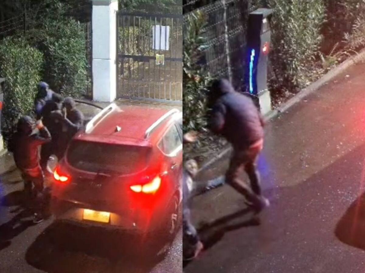 “Lo amenazaron de muerte y lo golpearon en el piso”: revelan violento video de portonazo cometido por banda en Colina