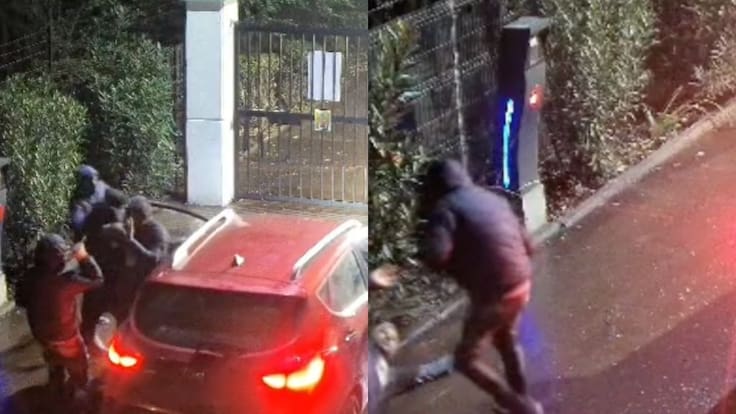 “Lo amenazaron de muerte y lo golpearon en el piso”: revelan violento video de portonazo cometido por banda en Colina