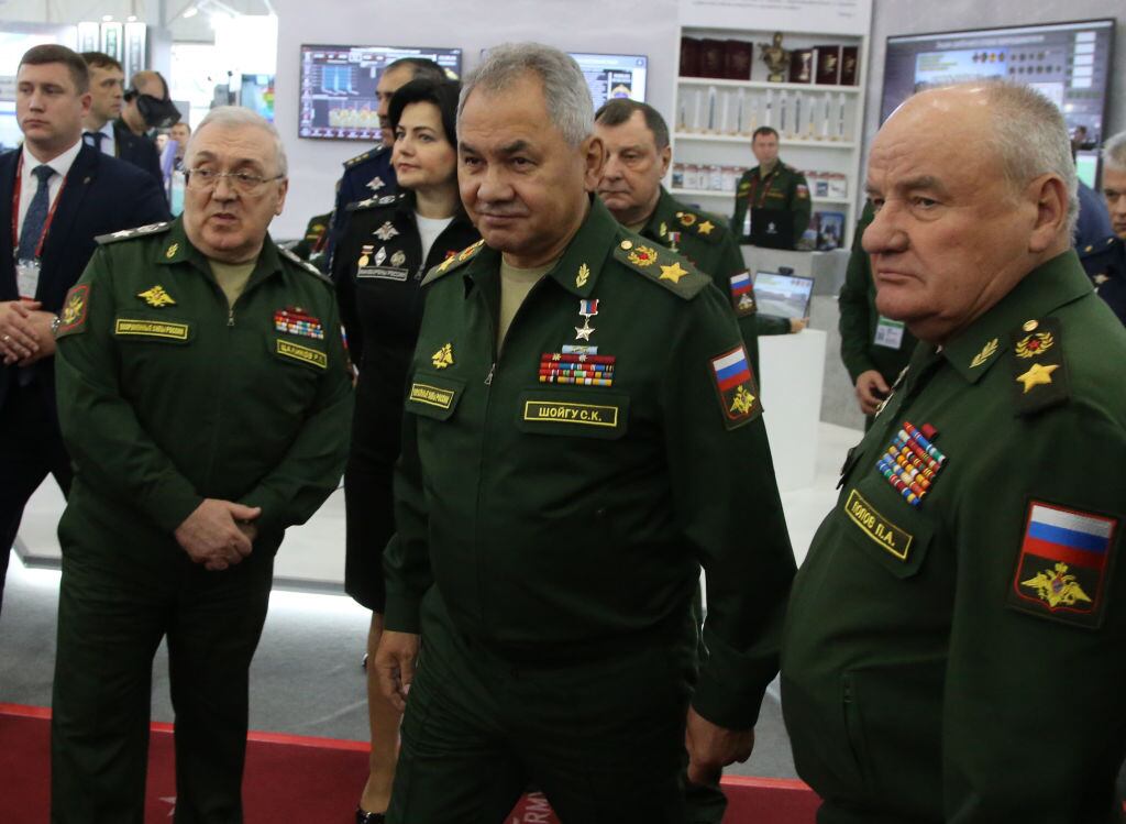 El ministro de defensa de Rusia, Sergei Shoigu, en un evento militar