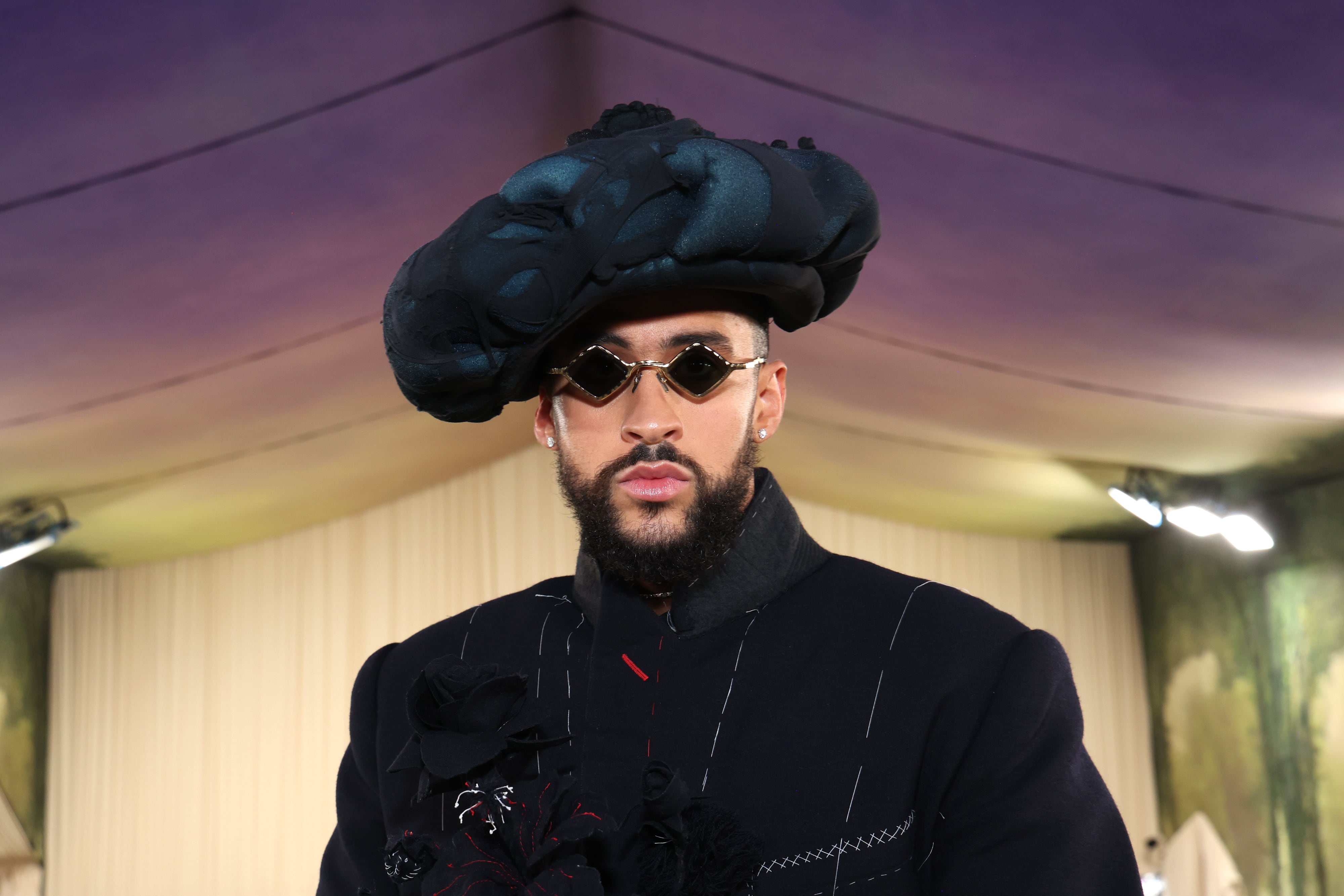 NEW YORK, NEW YORK - MAY 06: Bad Bunny attends The 2024 Met Gala Celebrating "Sleeping Beauties: Reawakening Fashion" at The Metropolitan Museum of Art on May 06, 2024 in New York City. (Photo by Kevin Mazur/MG24/Getty Images for The Met Museum/Vogue)