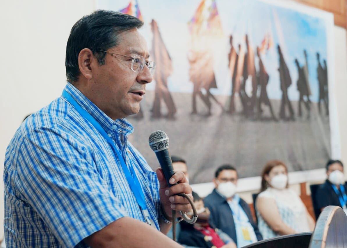 El candidato del MAS, Luis Arce
