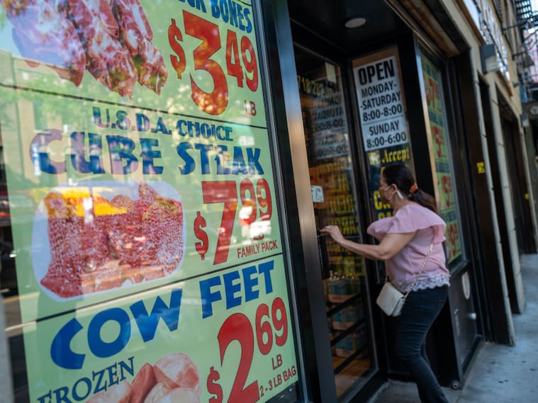 Alza de precios en una carnicería en Estados Unidos por la inflación
