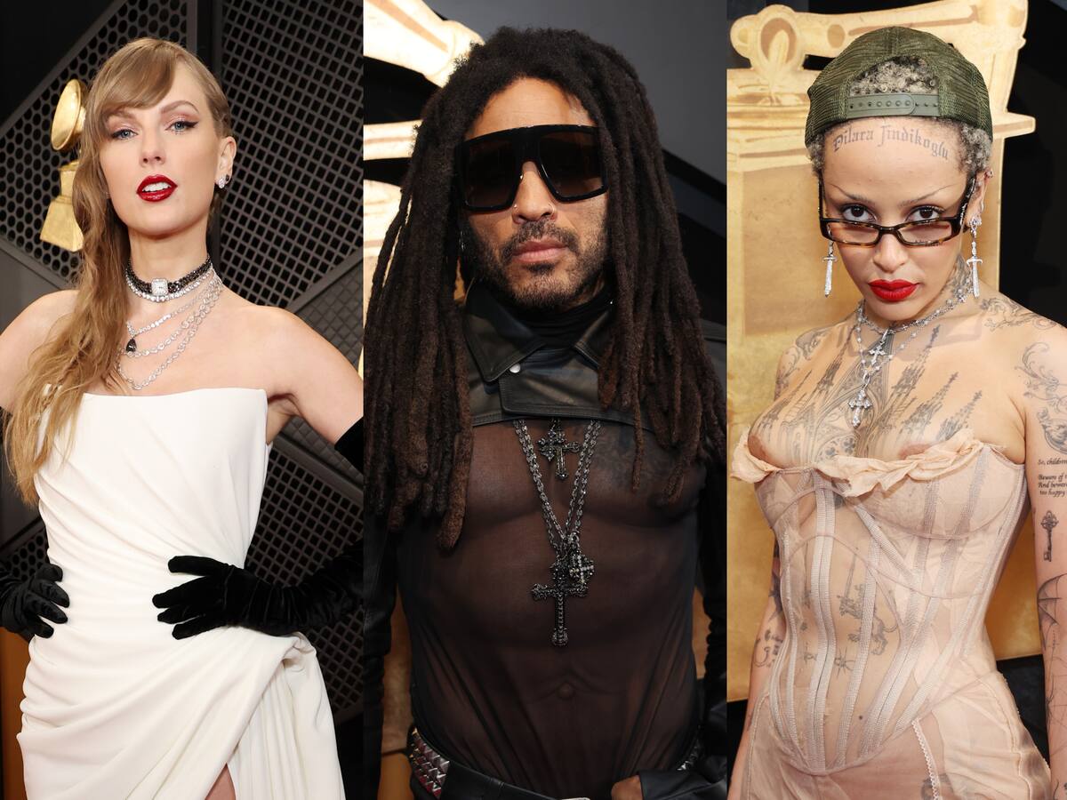 Hombres en falda y con transparencias y mujeres en alfileres de gancho: los looks de la alfombra roja de los Premios Grammy 2024