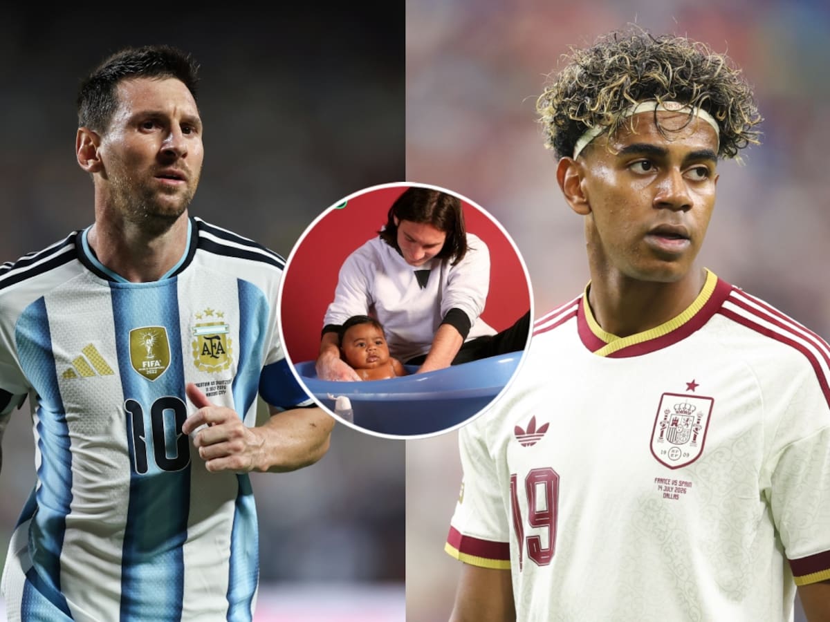 El destino los pondrá cara a cara en la final del Mundial: la historia detrás de la foto de Messi bañando a Lamine Yamal