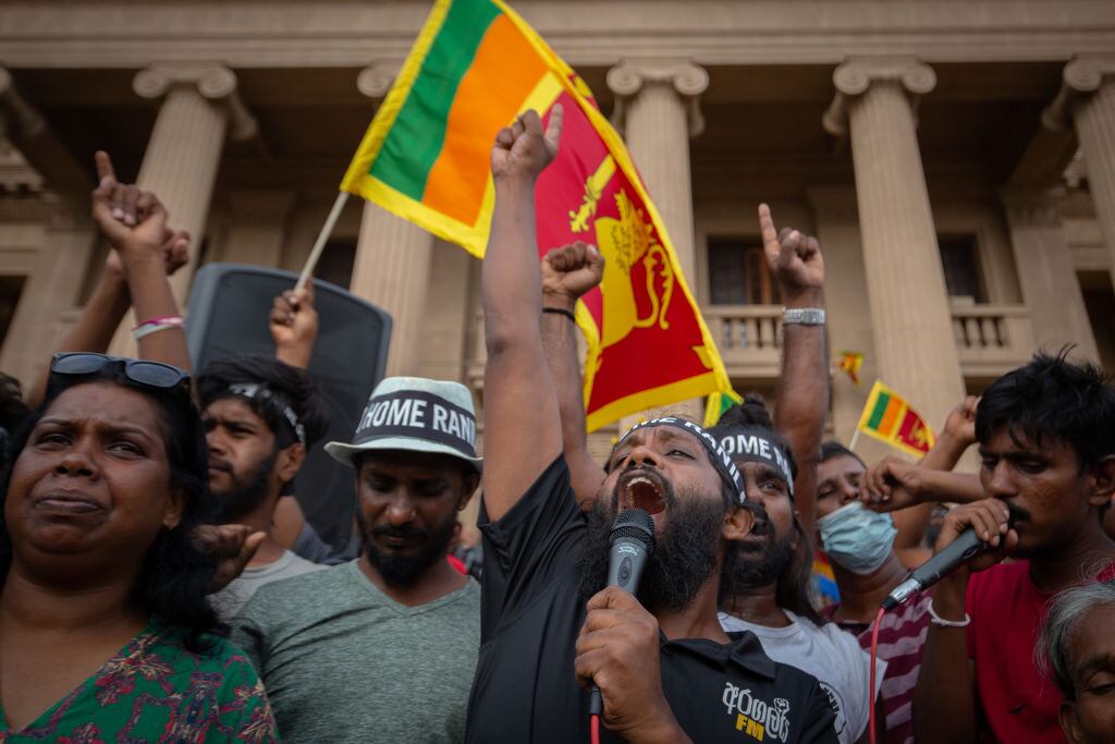 Protestas en la ciudad de Sri Lanka tras designación de un nuevo presidente