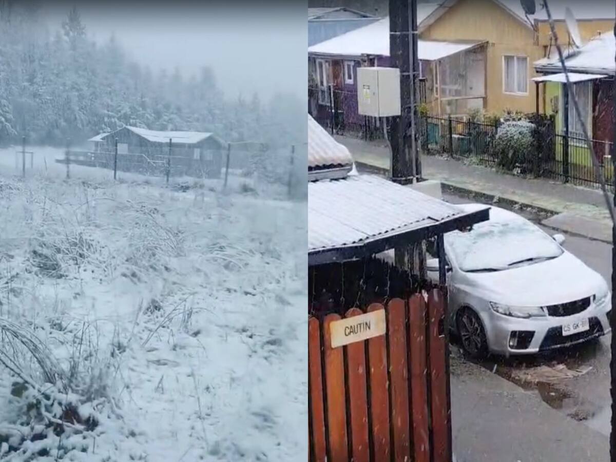 Nevazón sorprende en La Araucana: comuna de Loncoche registra acumulación que no se veía desde hace una década