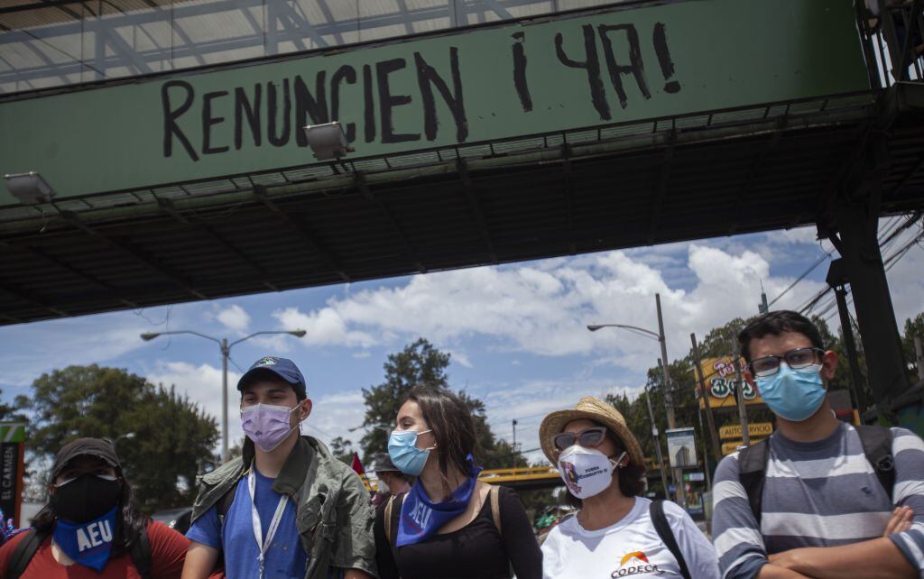 Protestas contra el presidente y la corrupción en Guatemala