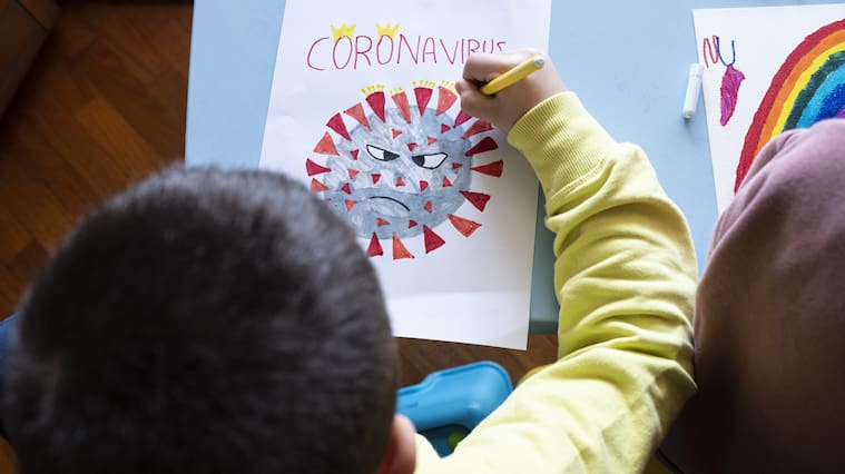 Niños en cuarentena por coronavirus