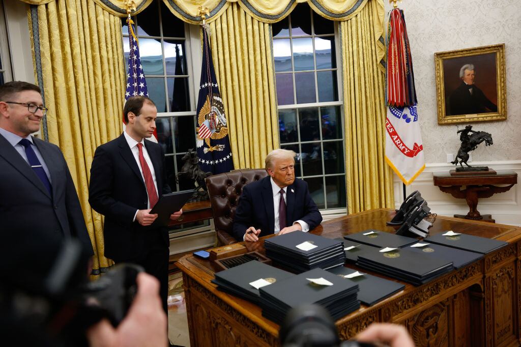 Donald Trump en la Oficina Oval