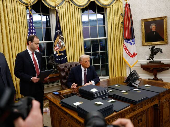 Donald Trump en la Oficina Oval