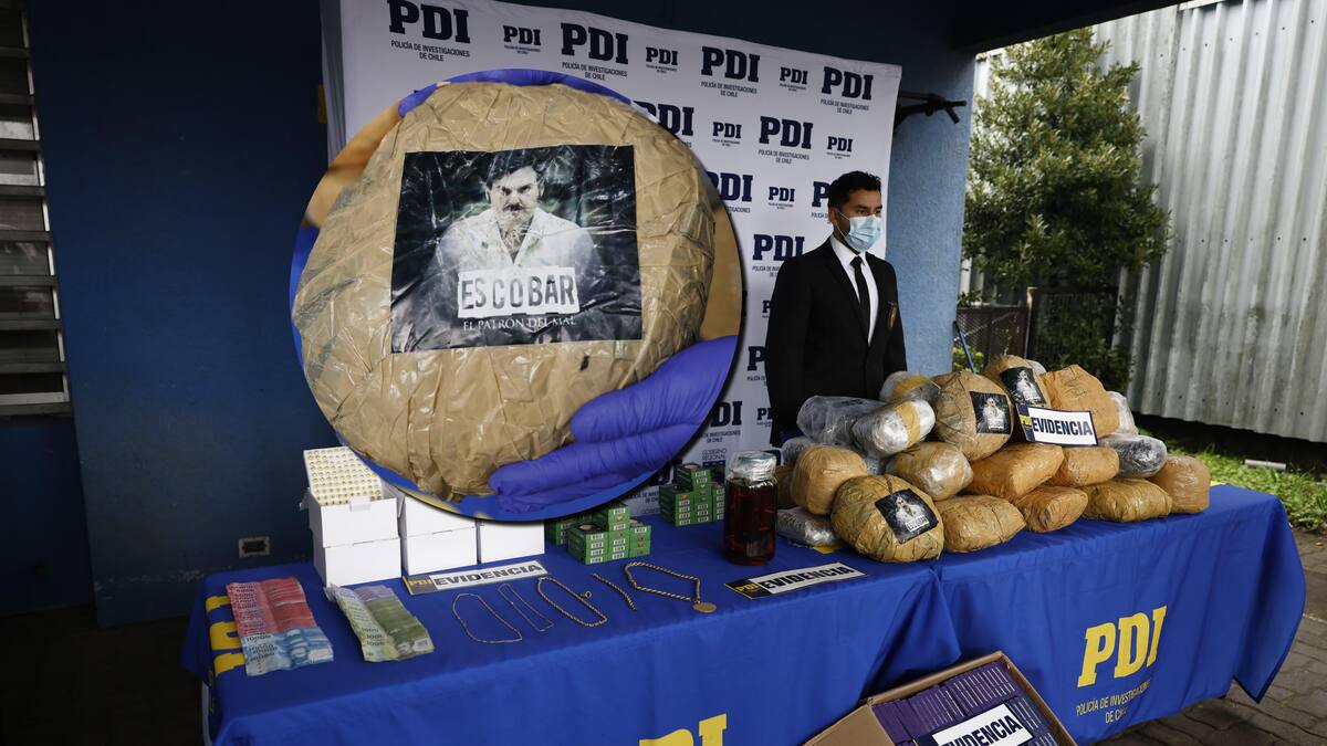 PDI desarticula banda que traficaba droga con el rostro de Pablo Escobar como sello