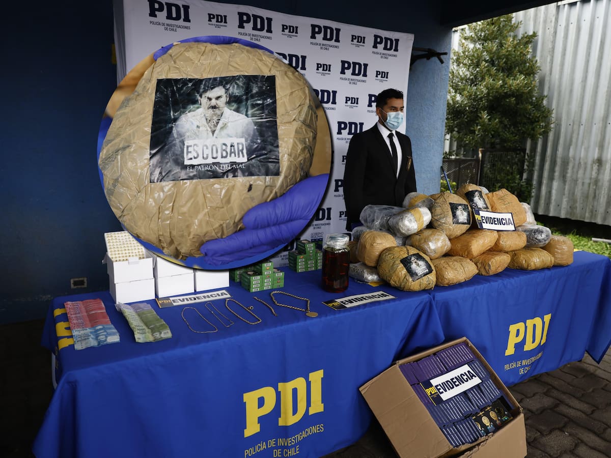 PDI desarticula banda que traficaba droga con el rostro de Pablo Escobar como sello