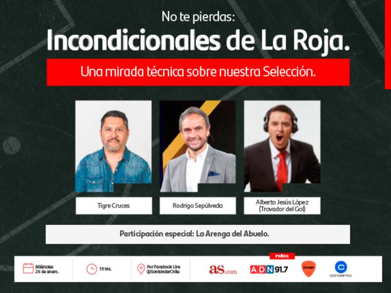 AS, ADN, Futuro y Santander presentan Incondicionales de la Roja: la previa de Chile-Argentina