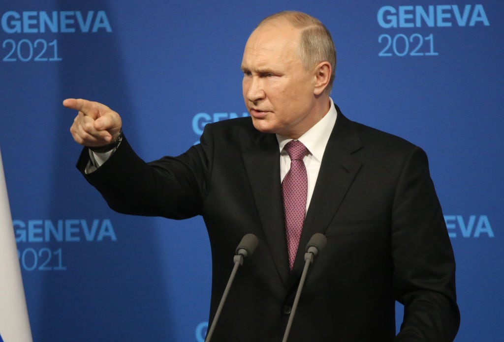El presidente ruso Vladimir Putin durante una conferencia de prensa