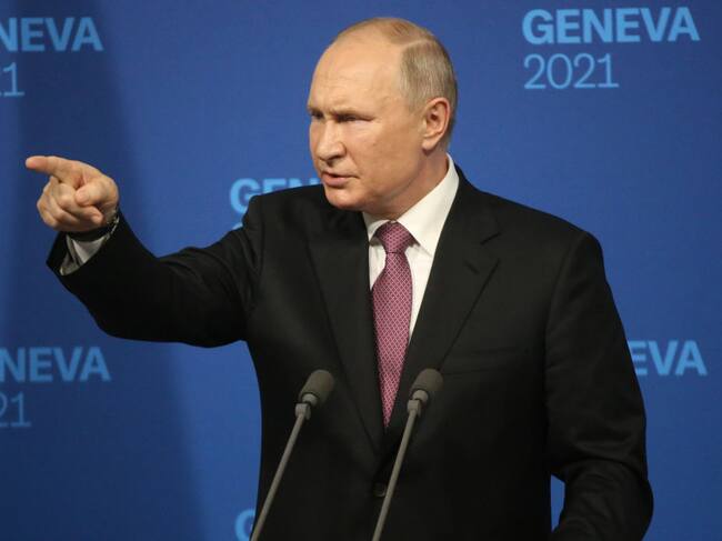 El presidente ruso Vladimir Putin durante una conferencia de prensa