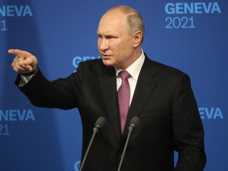 El presidente ruso Vladimir Putin durante una conferencia de prensa