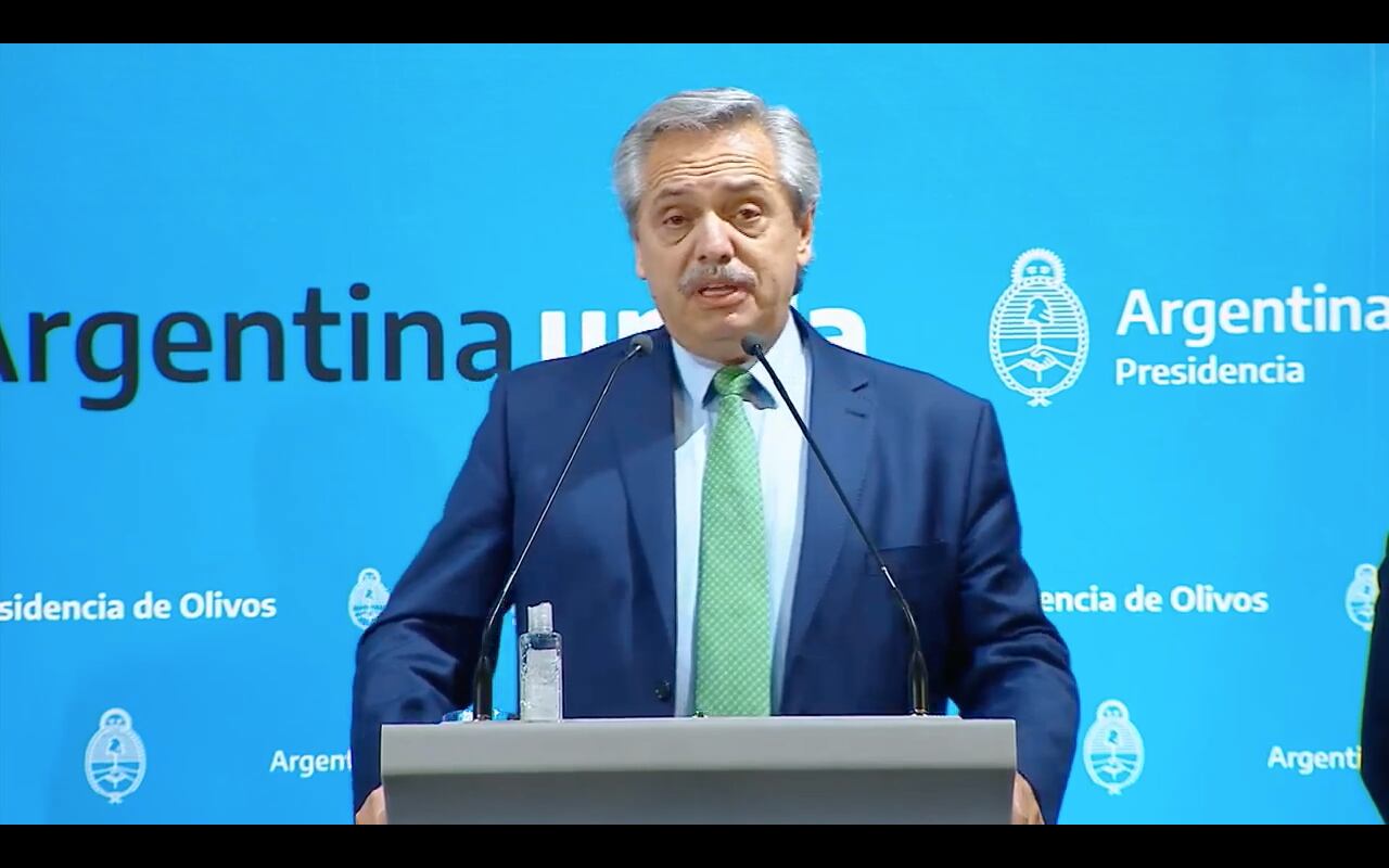 El Presidente de Argentina, Alberto Fernández