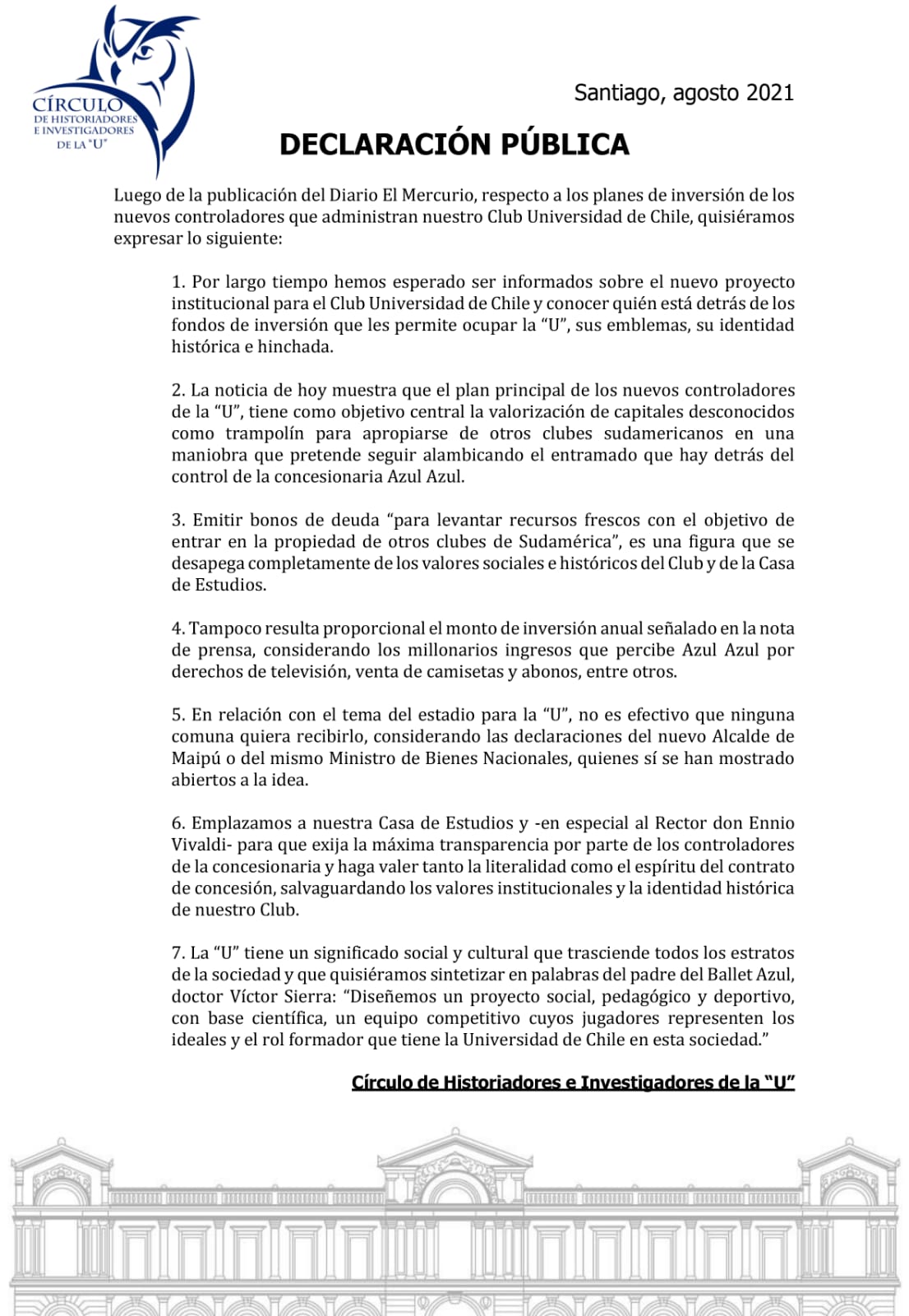 Declaración Pública.