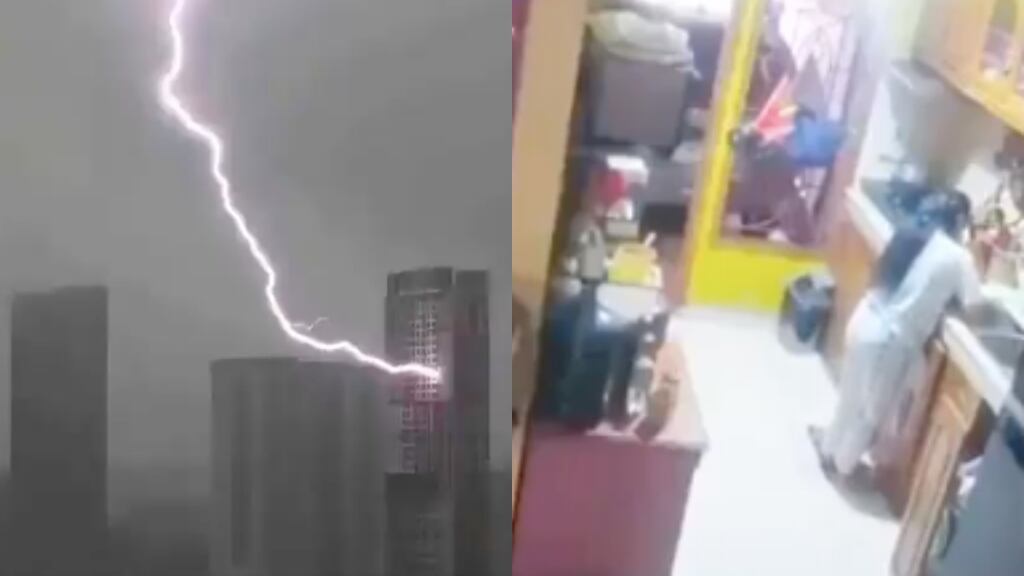 Impactante accidente: rayo entra por la ventana de un departamento y alcanza a una niña