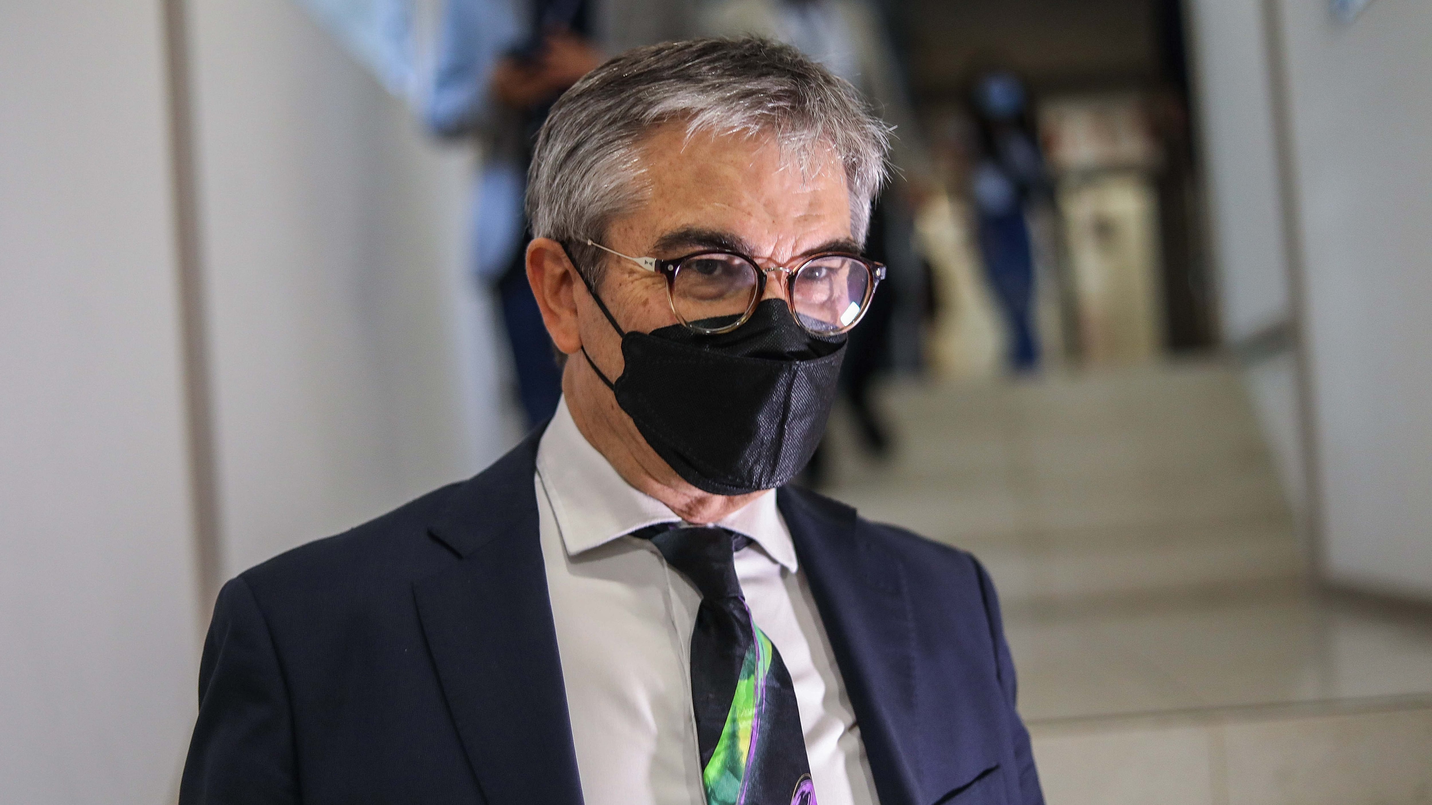 7 de Abril del 2022/SANTIAGOMario Marcel, Ministro de Hacienda, durante la reunión que sostuvieron el Gobierno y la Cut en el ministerio del Trabajo.
FOTO: SEBASTIAN BELTRAN GAETE/AGENCIAUNO
