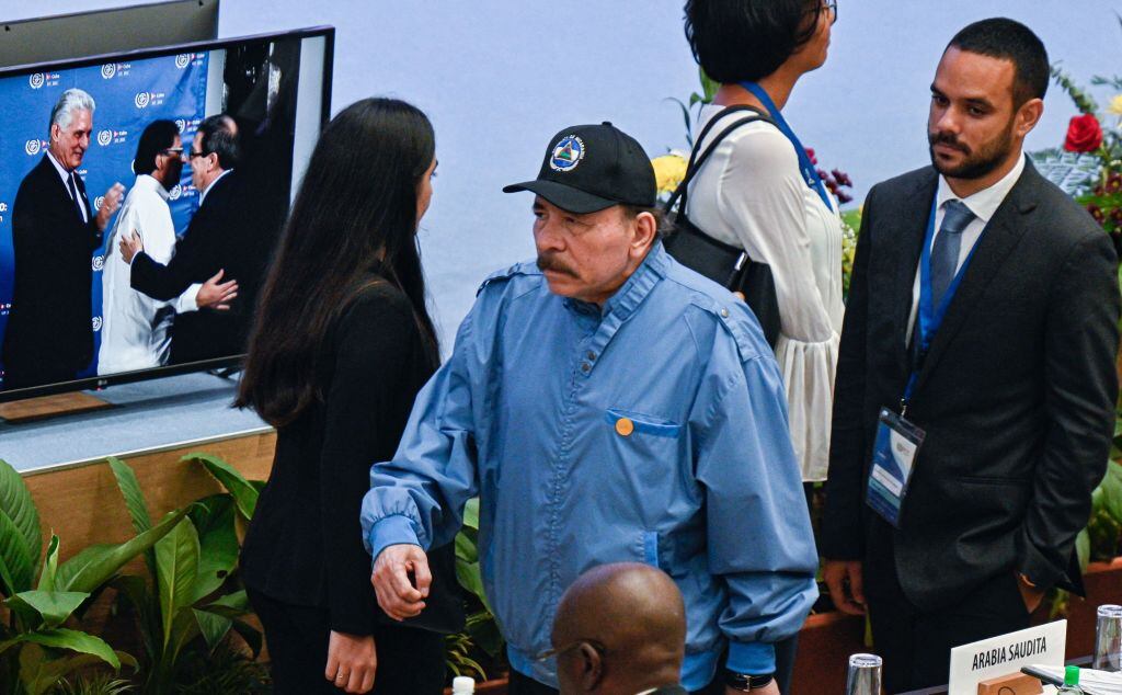 El presidente de Nicaragua, Daniel Ortega, durante su visita a La Habana en Cuba para ser parte del foro G77+China.