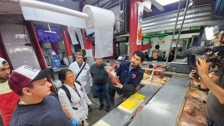 Seremi de Salud fiscaliza carnicerías en la “Vega Chica” y entrega recomendaciones para comprar carne en buen estado