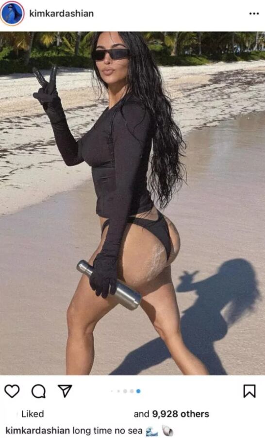 Kim Kardashian borró una foto de Instagram tras ser acusada de usar exceso de edición | Captura