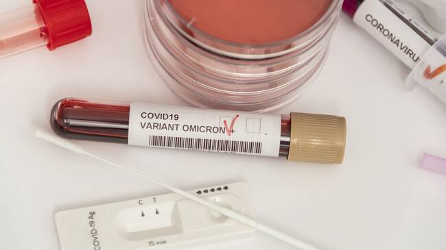 Coronavirus 2019-nCoV variant OMICRON Blood Sample. New Epidemic Corona Virus. South African variant