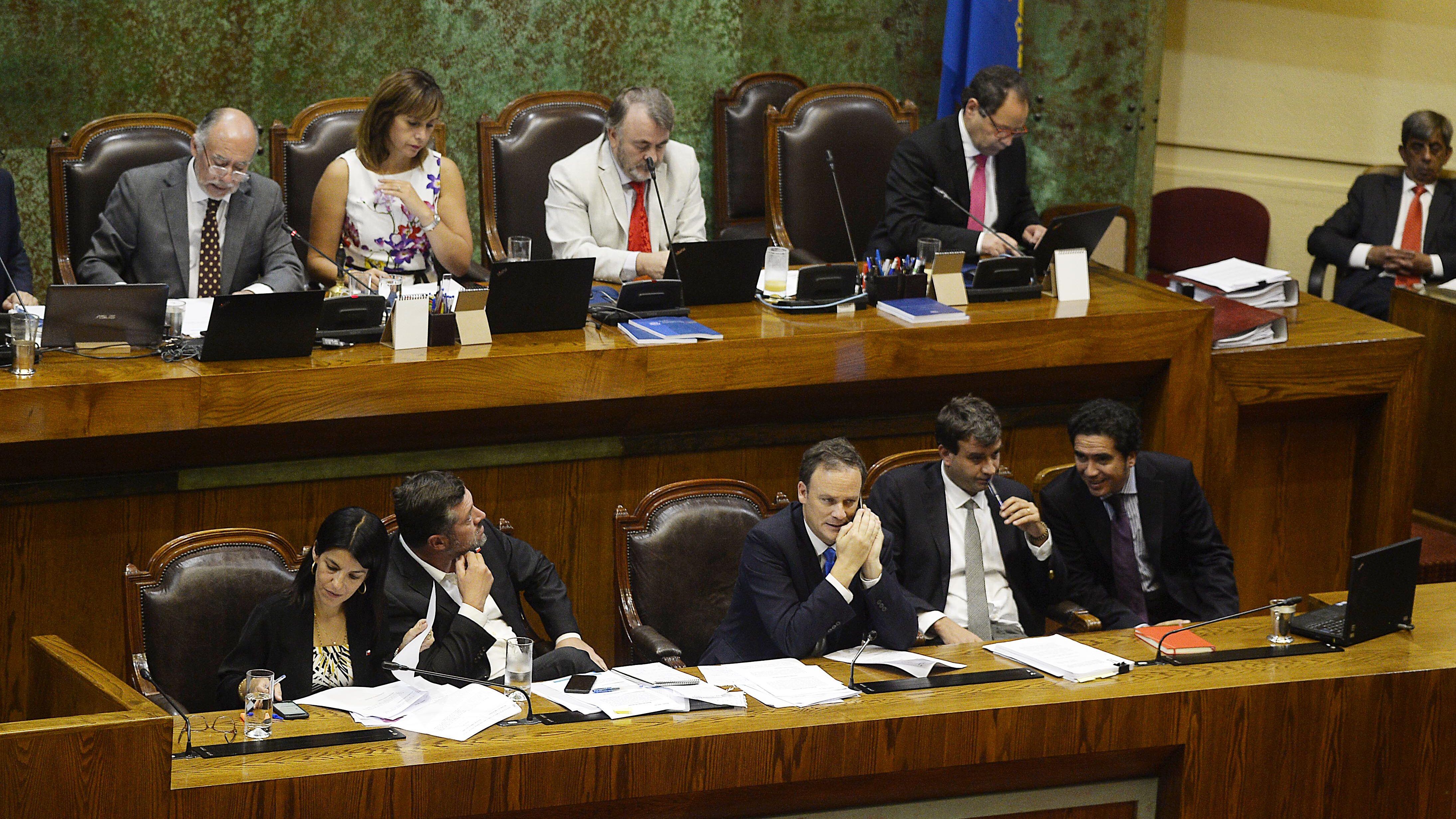 11 DE MARZO DE 2020/VALPARAISOSub secretaria Alejandra Candia , ministro Sebastián Sichel , Felipe Ward Ignacio Briones Juan Jose Ossa  durante el proyecto de ley,  que crea un subsidio para alcanzar un ingreso mínimo garantizado.
FOTO: PABLO OVALLE ISASMENDI/AGENCIAUNO
