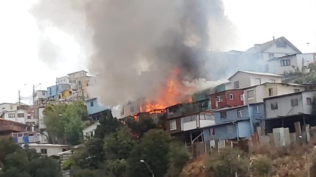 Incendio en Valparaíso