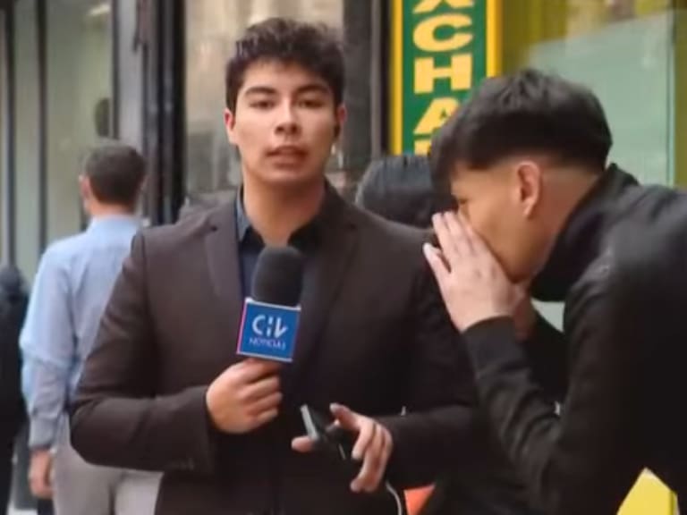 Peatón irrumpe despacho de periodista de Chilevisión para mandar mensaje sin censura al Presidente Kast: así fue la reacción