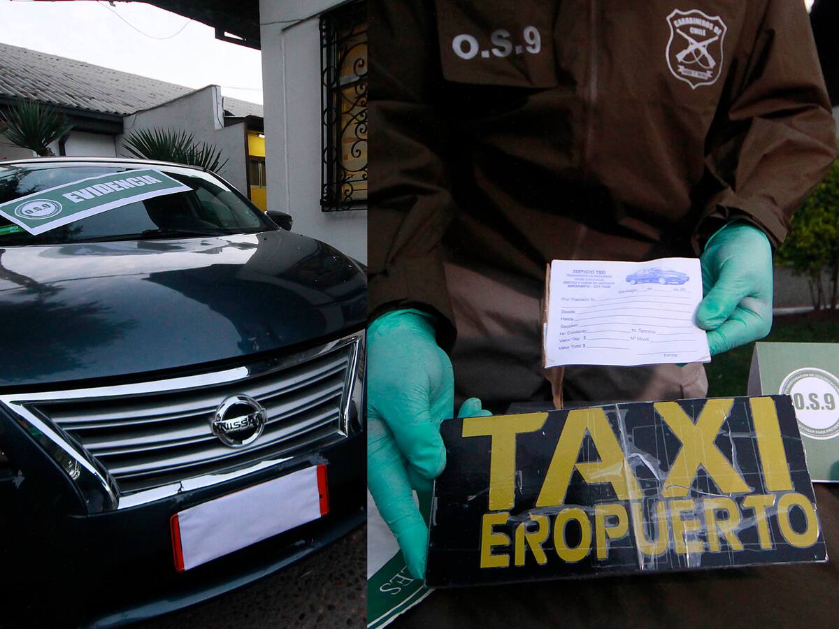 Detienen a taxistas piratas que operaban en el aeropuerto de Santiago: llegaron a cobrar más de 4 millones de pesos a turistas