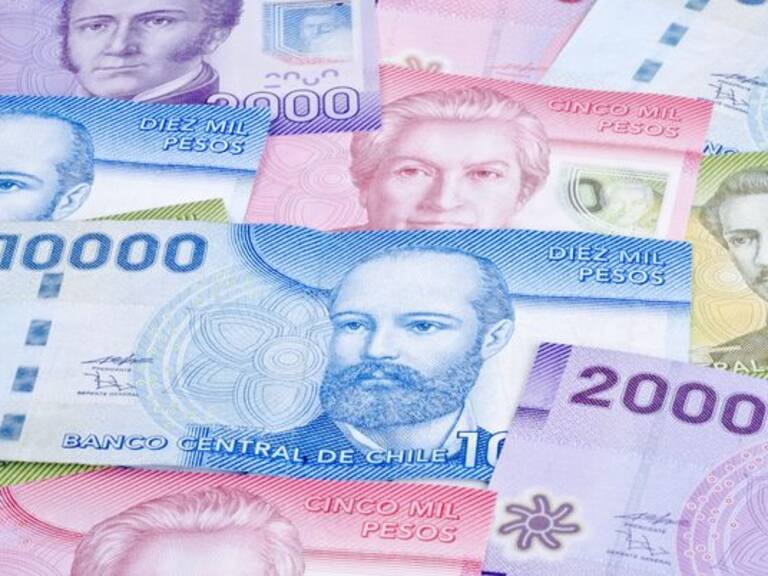 Colorful Chilean money in large denominations.