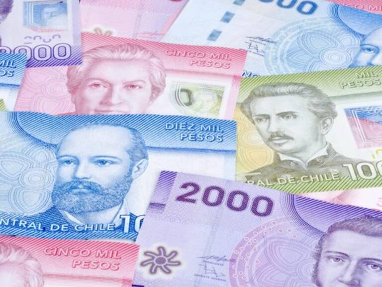 Colorful Chilean money in large denominations.