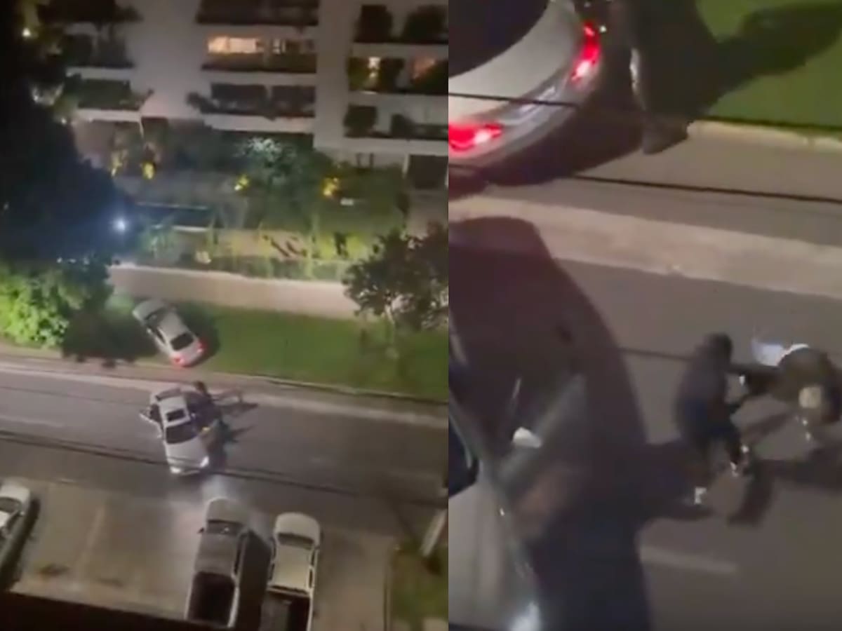 Violenta encerrona en Las Condes: víctima fue golpeada y arrastrada por una banda de delincuentes armados