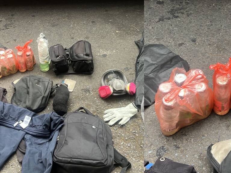 Detienen a sujetos que portaban artefactos incendiarios en medio de la marcha por el Día del Trabajador en Santiago